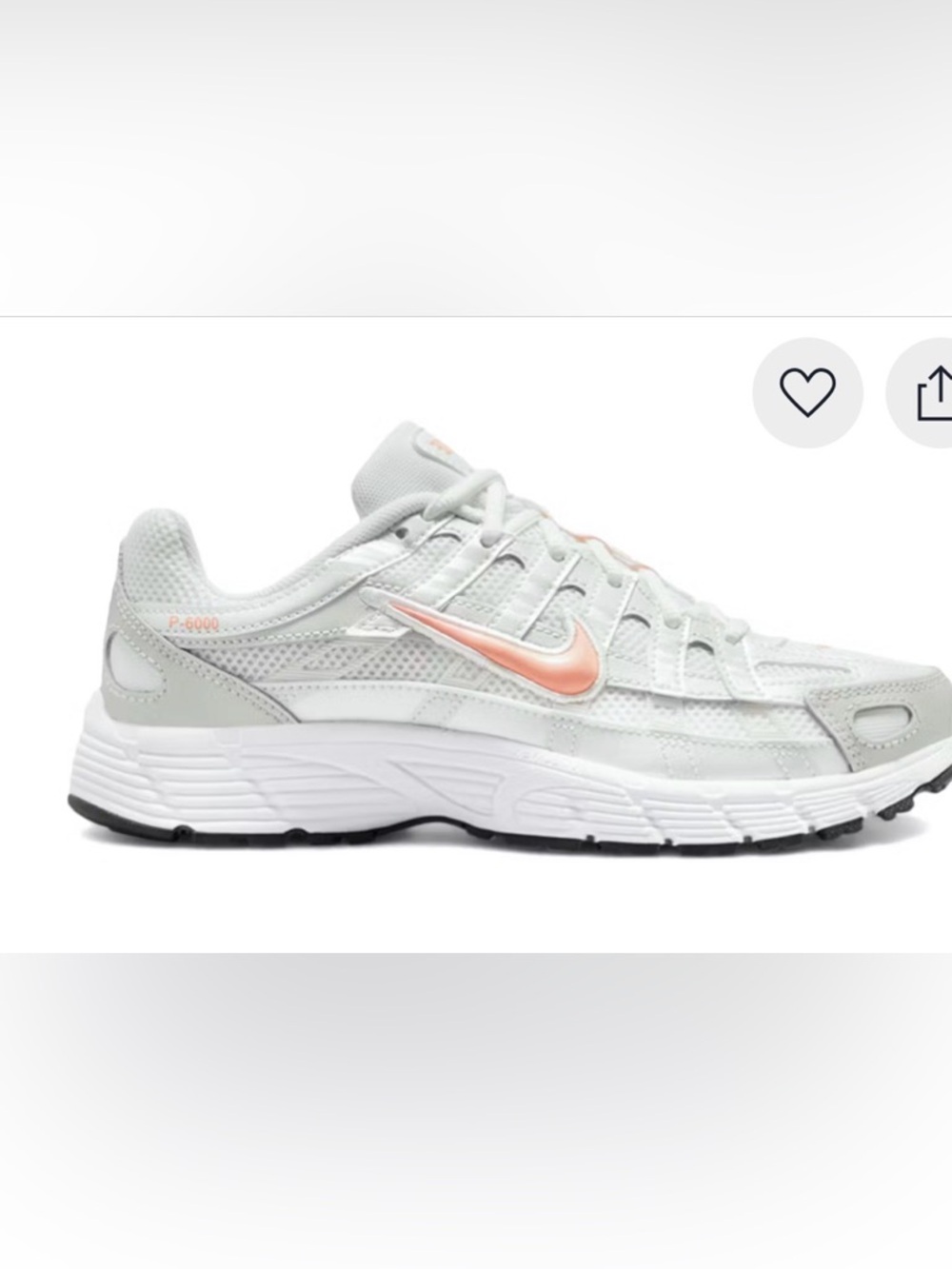 Nike Women's White Mesh Running Shoe with Coral Swoosh